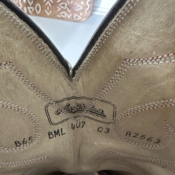 Larry Mahan Vintage Western Cowboy Boots Brown/Orange Leather Size 6.5 Women - Picture 10 of 10